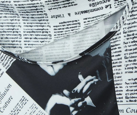 New Fashion Paper Print Spaghetti Straps Dress CODE: KAR4118