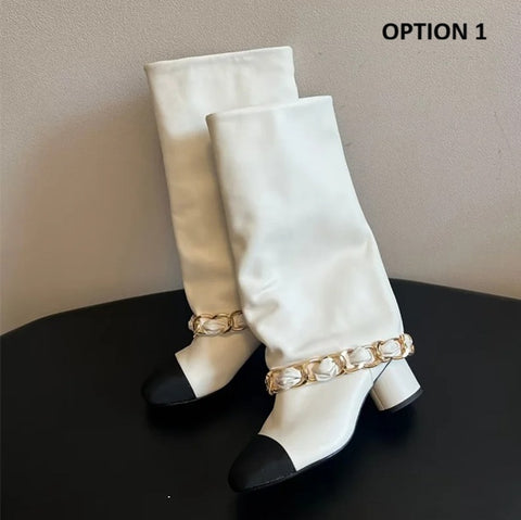 New Round Heel Design Platform Boots CODE: KAR4119