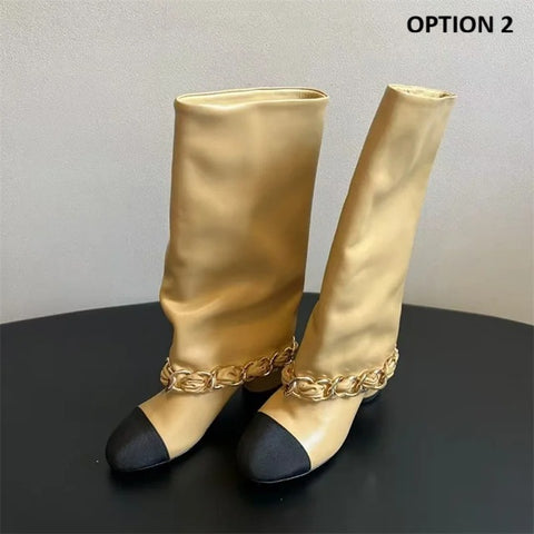 New Round Heel Design Platform Boots CODE: KAR4119