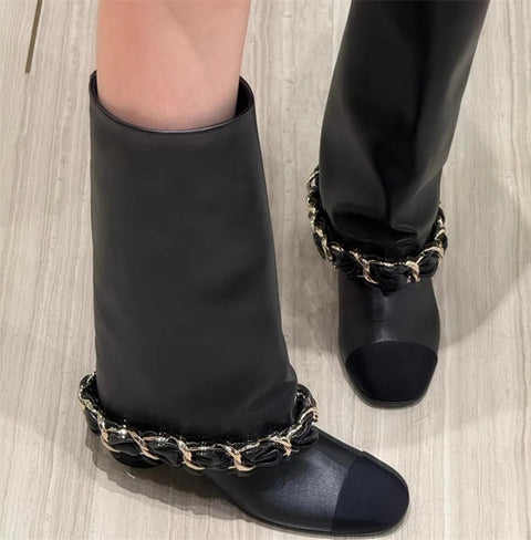 New Round Heel Design Platform Boots CODE: KAR4119