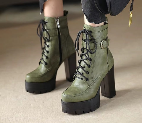 New autumn and winter waterproof thick high-heel Boots CODE: KAR4122