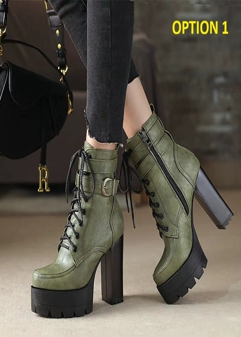 New autumn and winter waterproof thick high-heel Boots CODE: KAR4122