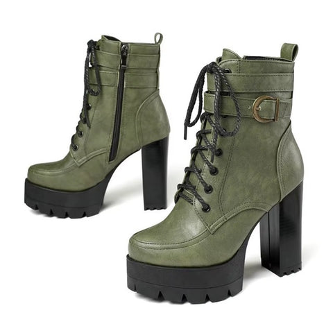 New autumn and winter waterproof thick high-heel Boots CODE: KAR4122