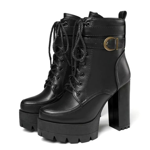 New autumn and winter waterproof thick high-heel Boots CODE: KAR4122