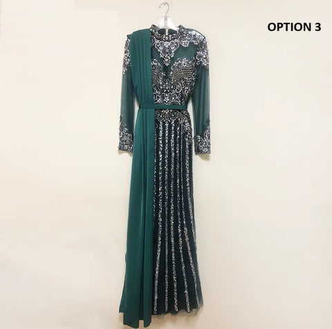 New High Neck Long Sleeve Formal Party Gown CODE: KAR4125