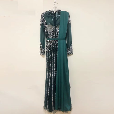New High Neck Long Sleeve Formal Party Gown CODE: KAR4125
