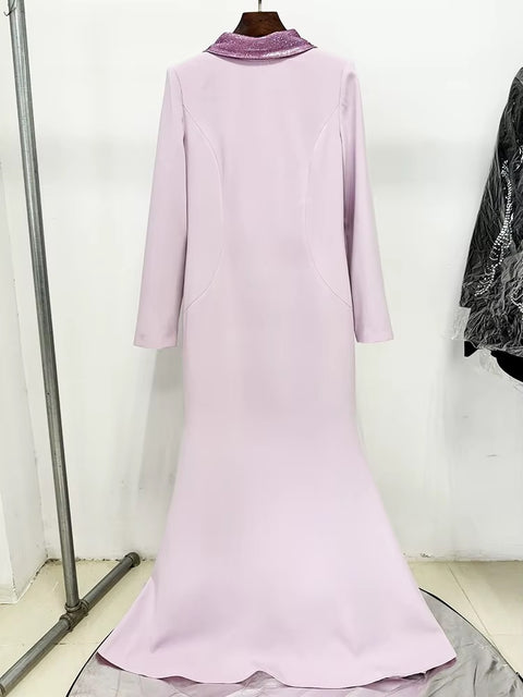 New Fashion Backless Diamonds Stereoscopic Flowers Long Maxi Dress CODE: KAR4126