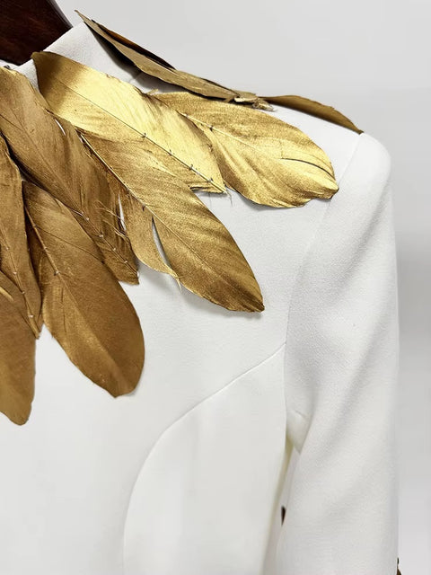 New Fashion Color Slimming Spliced Glod High Neck Long Sleeves Temperament Dress CODE: KAR4127