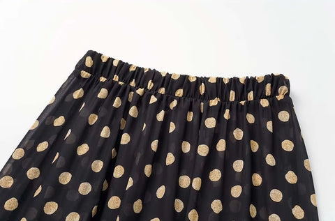 New Fashion V-Neck Polka Dot One-Piece Swimsuit Set CODE: KAR4128