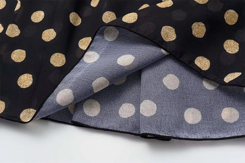 New Fashion V-Neck Polka Dot One-Piece Swimsuit Set CODE: KAR4128