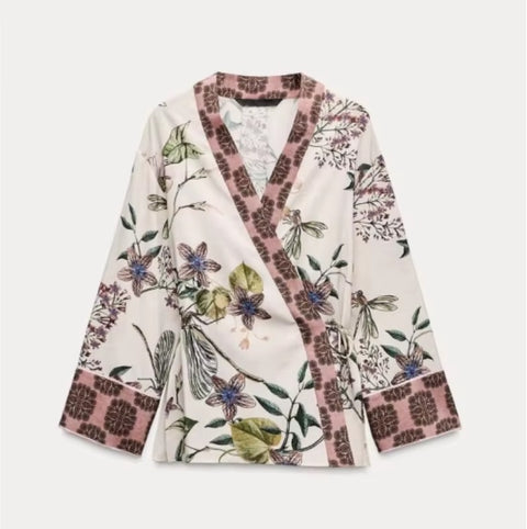 New Fashion Printed Floral Top Long Regular Length Pants CODE: KAR4129