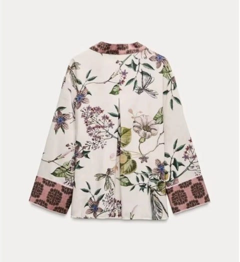 New Fashion Printed Floral Top Long Regular Length Pants CODE: KAR4129