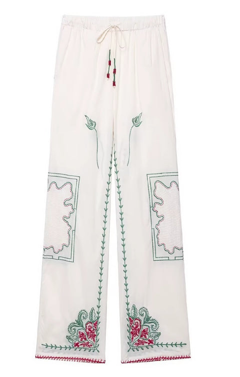 New Fashionable Embroidered Long Sve Shirt And Pant Set CODE: KAR4130