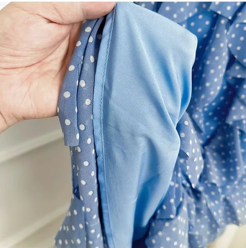 New Polka Dot Long Sleeve Ankle Length Fashion Dress CODE: KAR4131