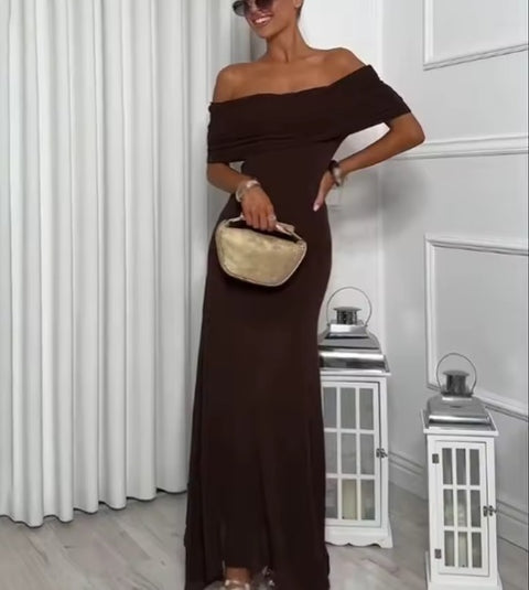 New Off-The-Shoulder Ankle-Length Dress CODE: KAR4135