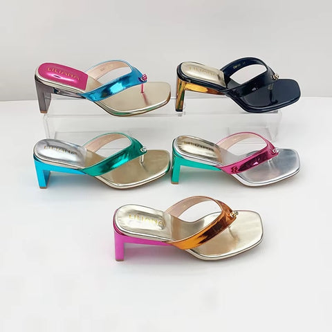 New Fashion Square Toe Plus Size Chunky High Heels CODE: KAR4138