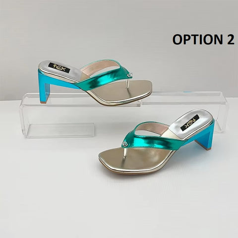 New Fashion Square Toe Plus Size Chunky High Heels CODE: KAR4138