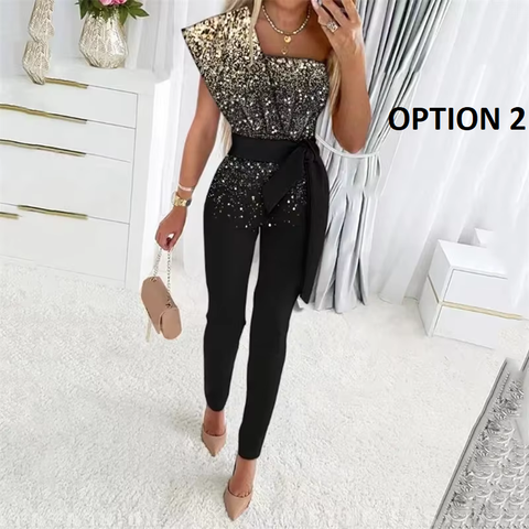 New Fashion One Shoulder Backless Jumpsuit CODE: KAR4139