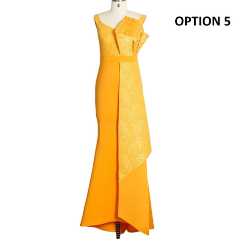 New Fashion Elegant One-Shoulder Pearl-Embellished Lace Bodycon Dress CODE: KAR4140