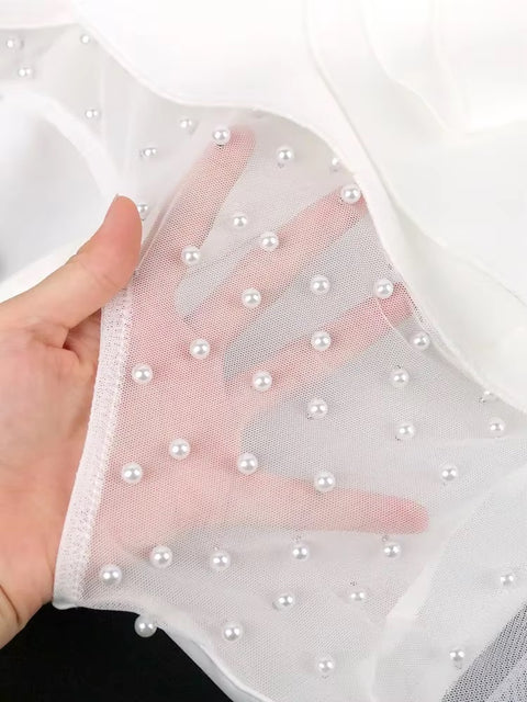 New Fashion Elegant, Patchwork ,Beaded Long Sleeve Slimming Dress CODE: KAR4141