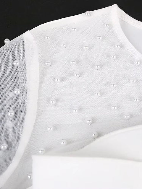 New Fashion Elegant, Patchwork ,Beaded Long Sleeve Slimming Dress CODE: KAR4141