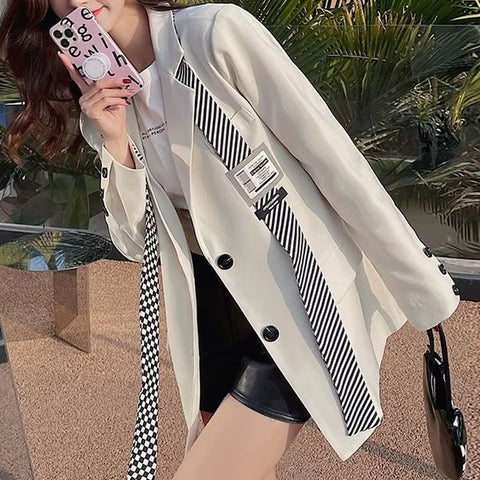 New Fashion Casual Loose Long Sleeved Blazer CODE: KAR4142