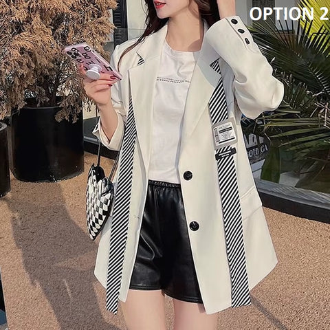 New Fashion Casual Loose Long Sleeved Blazer CODE: KAR4142