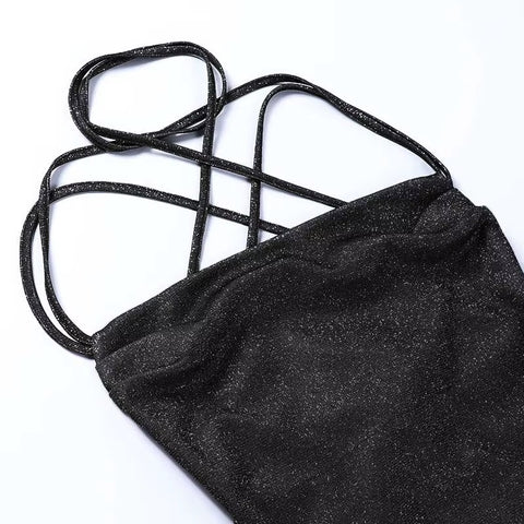 New Fashion Glitter Backless Strappy Short Dresses CODE: KAR4143
