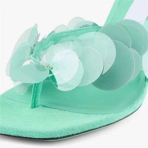 New Fashion Aqua Open-Toe Suede Mules CODE: KAR4145