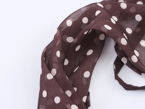 New Fashion Sleeveless Backless Polka Dot Printed Scarf Metal Buckle Top CODE: KAR4154