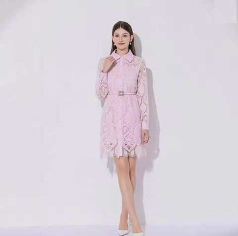 New Fashion Elegant Hook flower hollow Embroidered Dress CODE: KAR4155