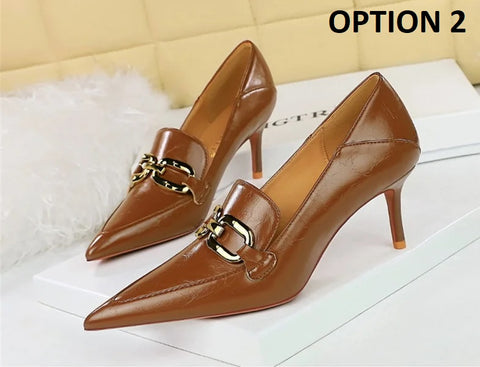 New Fashion Metal Chain High Heel Pumps CODE: KAR4169