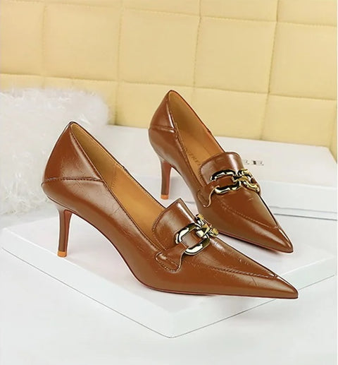 New Fashion Metal Chain High Heel Pumps CODE: KAR4169