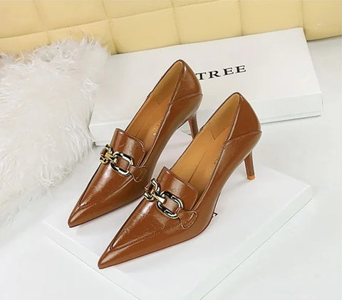 New Fashion Metal Chain High Heel Pumps CODE: KAR4169