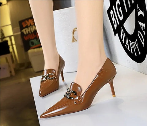 New Fashion Metal Chain High Heel Pumps CODE: KAR4169