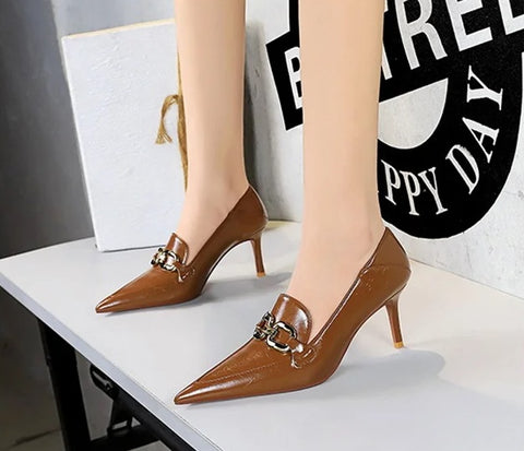 New Fashion Metal Chain High Heel Pumps CODE: KAR4169