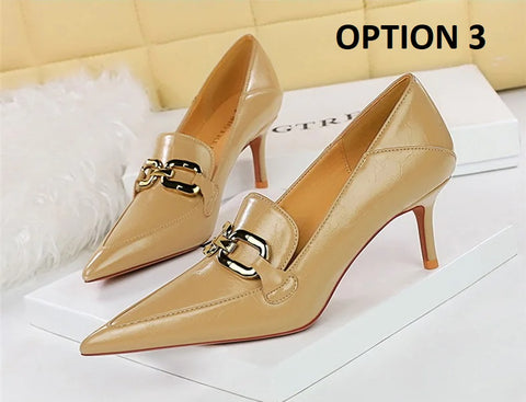 New Fashion Metal Chain High Heel Pumps CODE: KAR4169