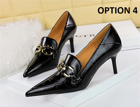 New Fashion Metal Chain High Heel Pumps CODE: KAR4169