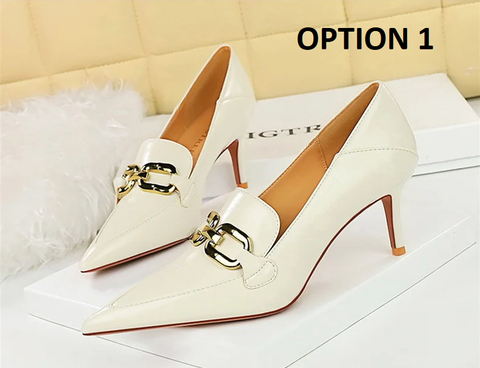 New Fashion Metal Chain High Heel Pumps CODE: KAR4169