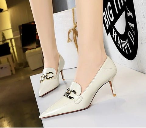 New Fashion Metal Chain High Heel Pumps CODE: KAR4169