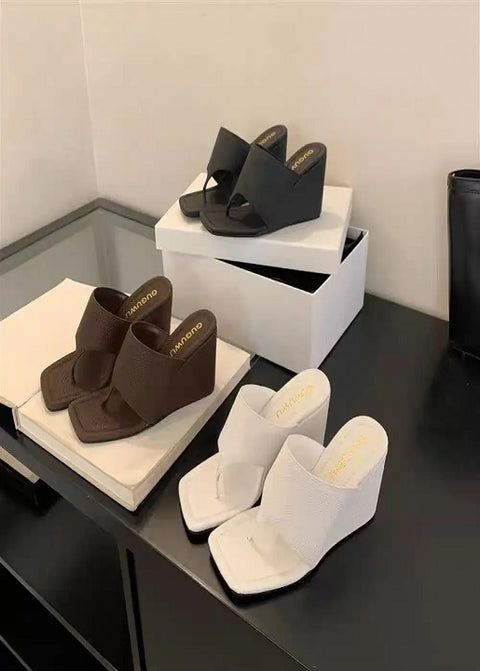 New Fashion Slimming Slope-Heel Flip Flops Sandals CODE: KAR4172