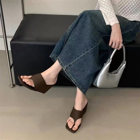 New Fashion Slimming Slope-Heel Flip Flops Sandals CODE: KAR4172