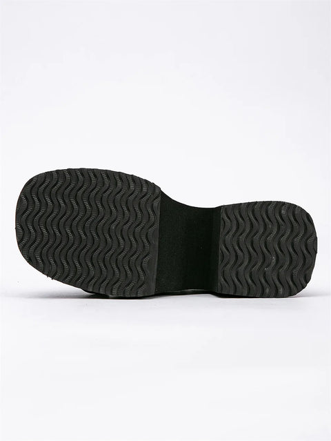 New Fashion Chunky High Heels Slides Goth Mules CODE: KAR4174