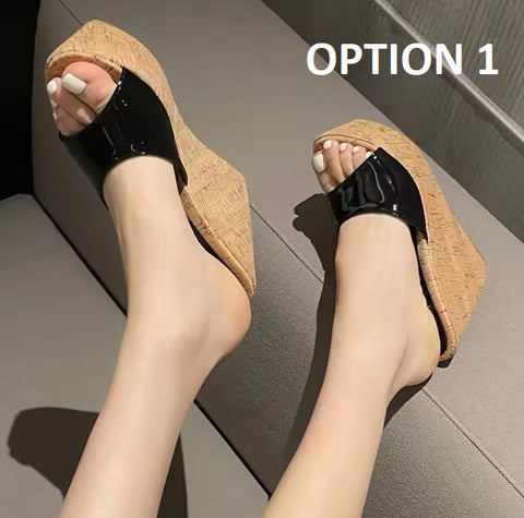 New Fashion Casual Summer Slip-On High Heel Sandals CODE: KAR4176