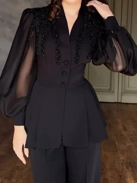 New Fashion Elegant Rhinestone Two-Piece Set CODE: KAR4184