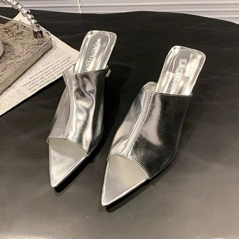 New Pointed Toe Mid Open Heeled Sandals CODE: KAR4189