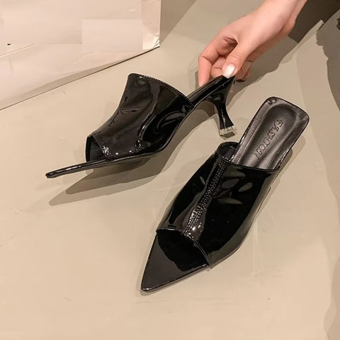 New Pointed Toe Mid Open Heeled Sandals CODE: KAR4189