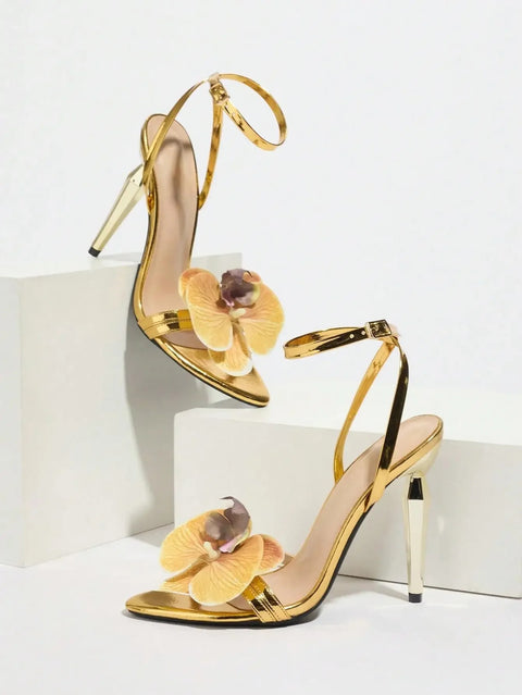 New Fashion Three-Dimensional Flower High Heels CODE: KAR4194