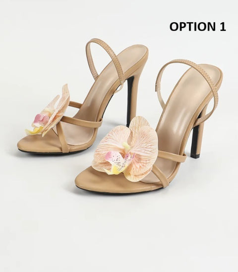 New Three-dimensional Floral Fashion Party High Heels CODE: KAR4196