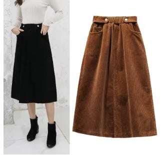 New Plus Size Fashionable Commuter Style Midi Skirt CODE: KAR4204